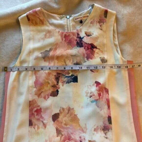 Rebecca Taylor Enchanted Gardens Silk Drop Waist Shift Dress - Size 2 - Picture 7 of 8